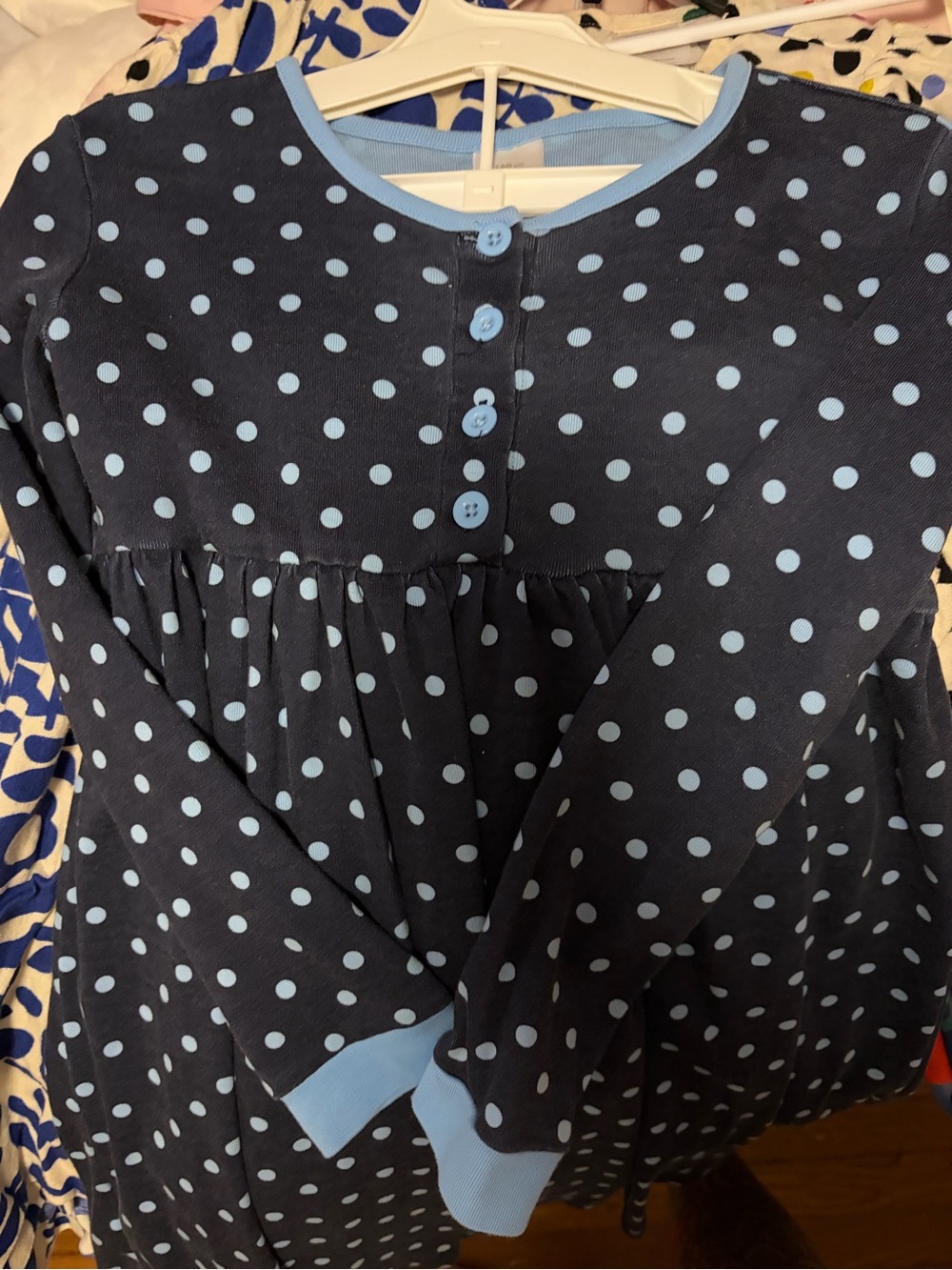 Hanna Andersson blue polka dot dress